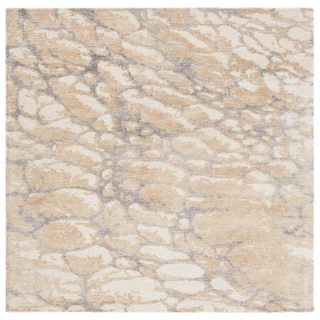 Safavieh 6 x 6 ft. Restoration Vintage Square Handmade Wool Rug Gold & Ivory RVT112D-6SQ